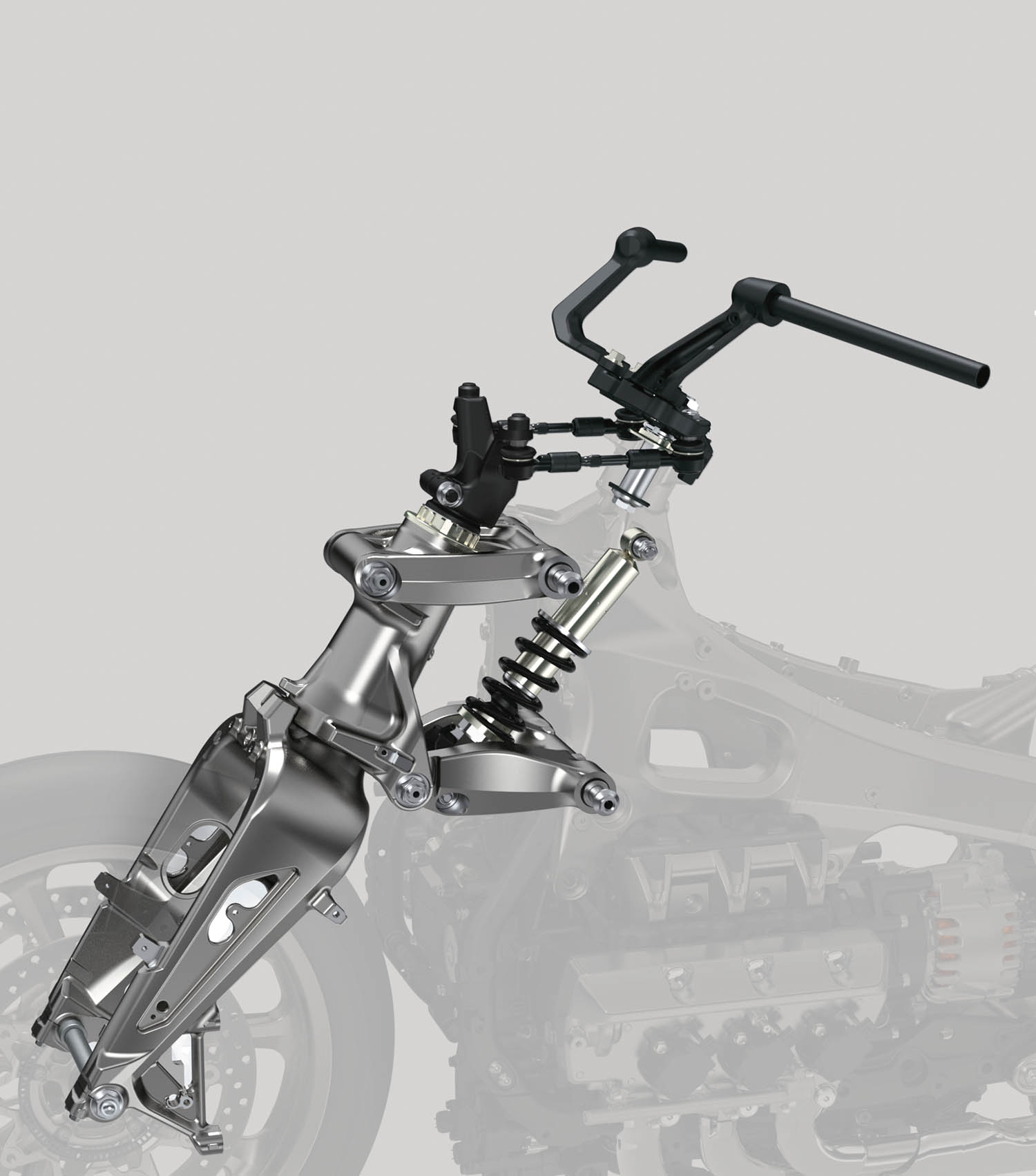 DOUBLE-WISHBONE FRONT SUSPENSION